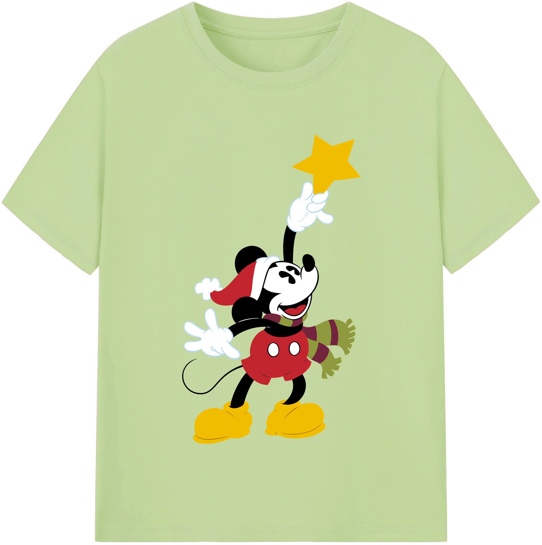 （画像用） ミッキーマウス Mickey Mouse 綿100％半袖Tシャツ（フロントプリント）